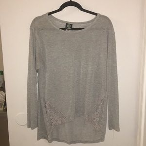 Bobeau Long Sleeve Grey M
